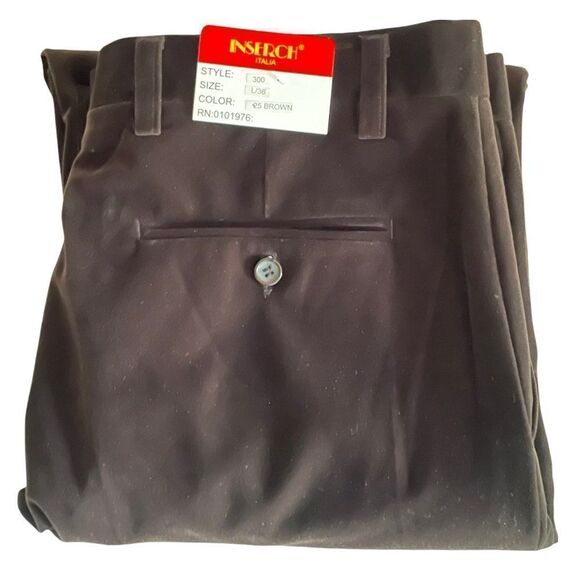 Nwt Insearch Brown Velvet Pants & Coat Large 34/36 - Picture 5 of 14